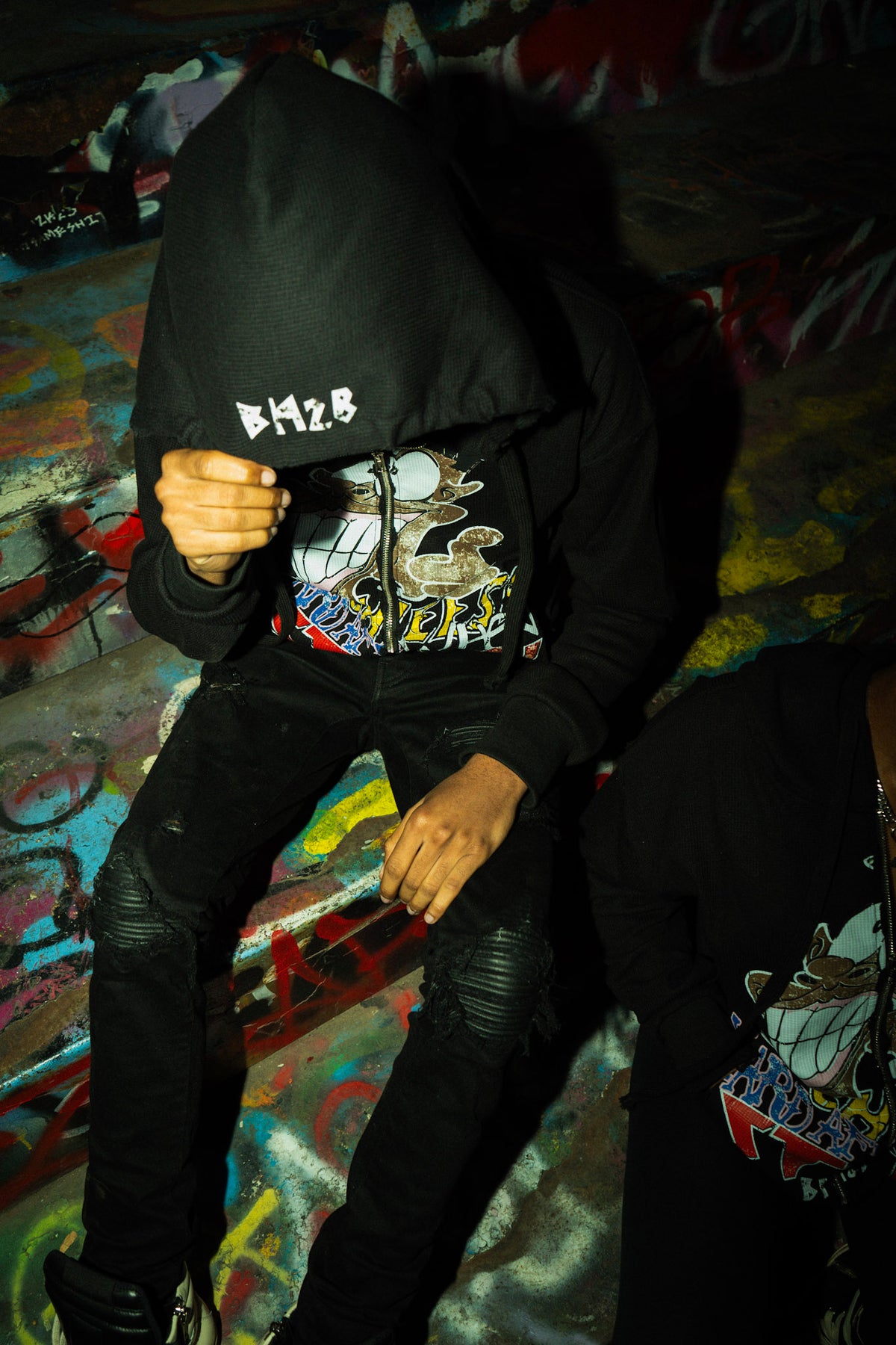 Black "I Cheese Hard Af When You Stfu" Thermal Zip-Up