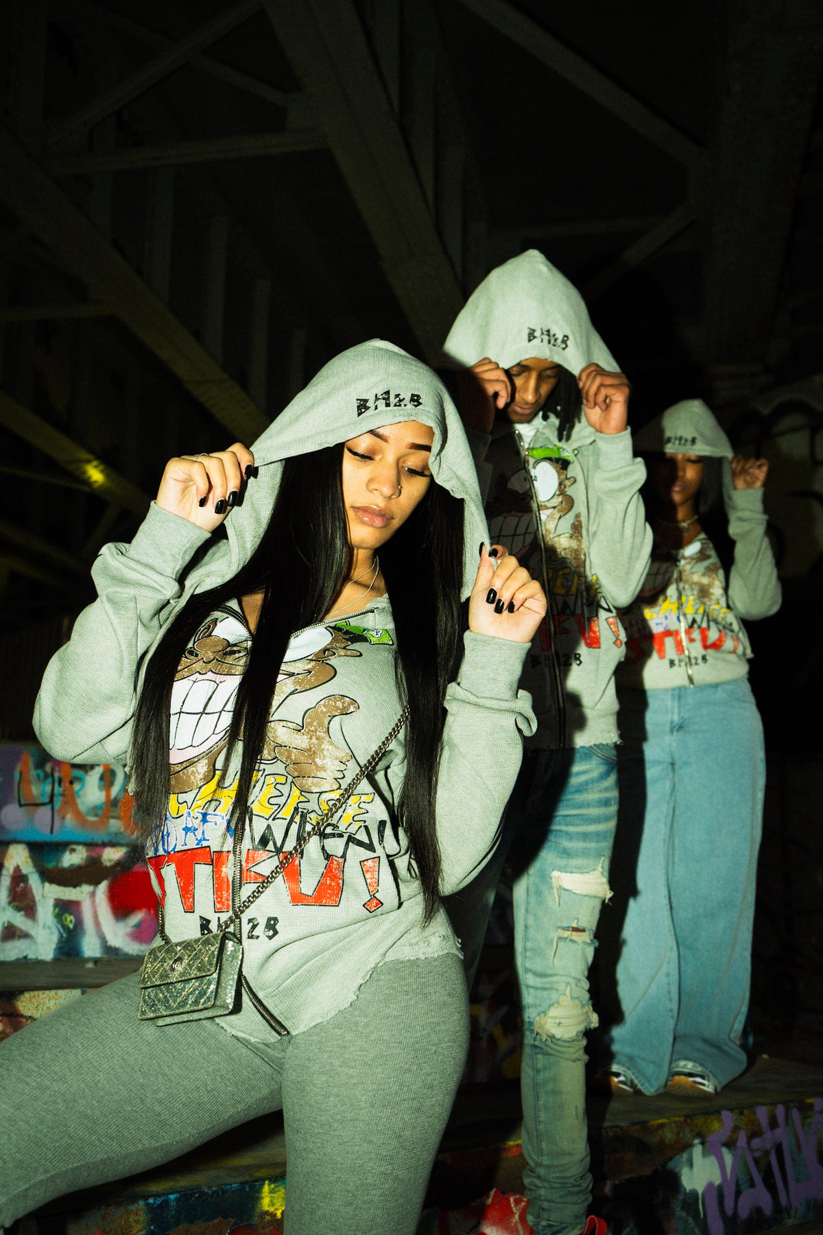Grey "I Cheese Harder When You Stfu" Thermal Zip-Up
