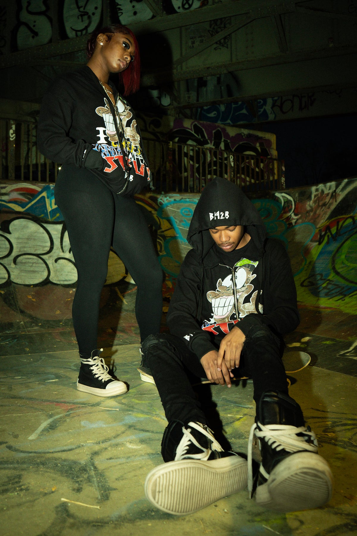 Black "I Cheese Hard Af When You Stfu" Thermal Zip-Up