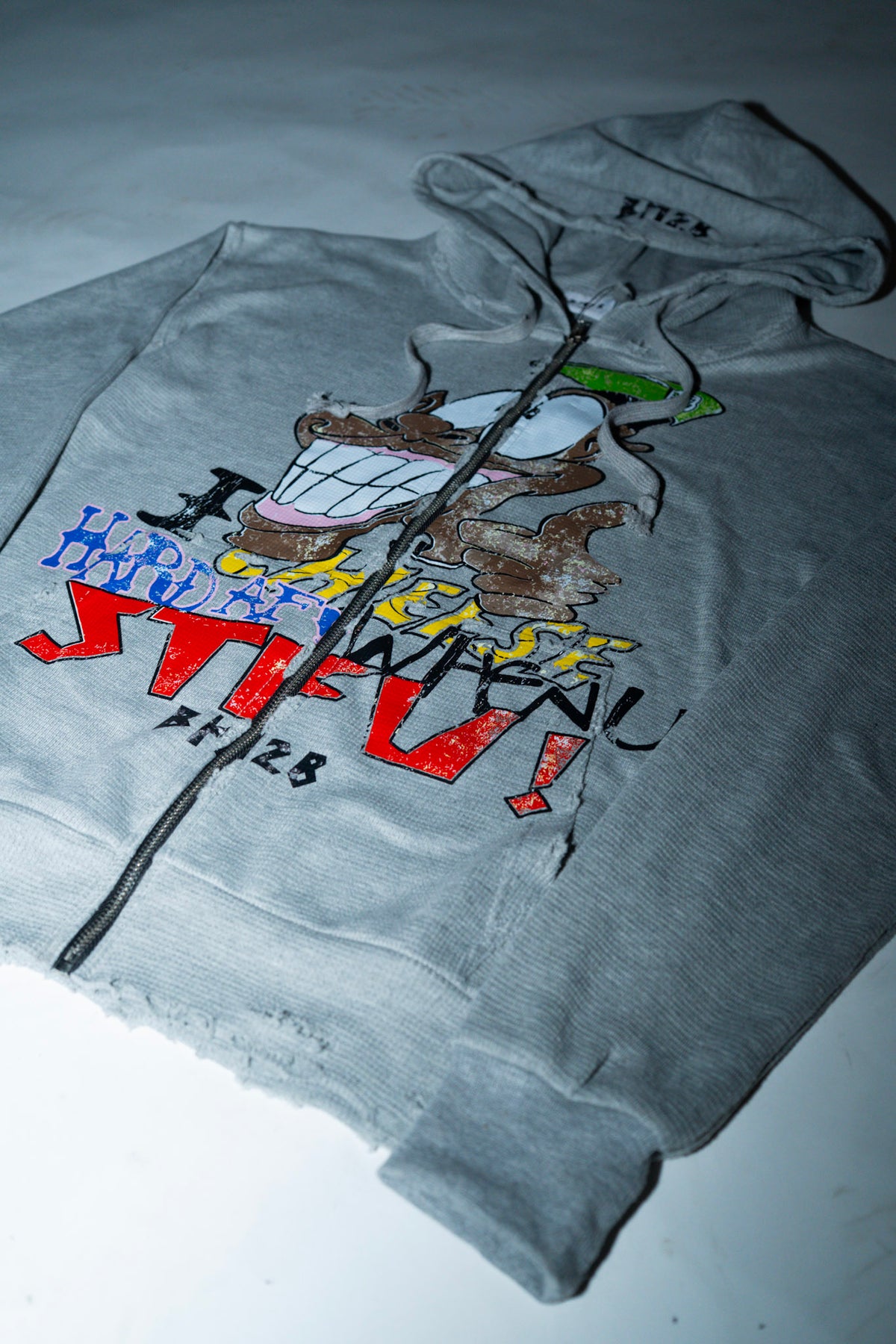 Grey "I Cheese Harder When You Stfu" Thermal Zip-Up